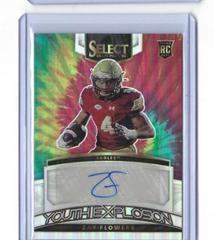 Zay Flowers [Tie Dye] #YS-ZFL Football Cards 2023 Panini Select Draft Picks Youth Explosion Signatures Prices