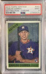 Carlos Correa [Batting Pose Chrome Refractor] #563 Baseball Cards 2015 Topps Heritage Prices