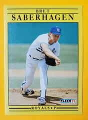 Bret Saberhagen #567 Baseball Cards 1991 Fleer Prices