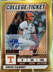 Drew Gilbert [Signature] Baseball Cards 2022 Panini Elite Extra Edition College Tickets Optic Prices