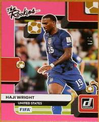 Haji Wright [Pink] Soccer Cards 2022 Panini Donruss The Rookies Prices