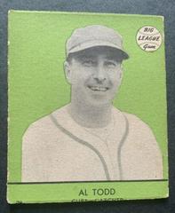 Al Todd [Green Background] #28 Baseball Cards 1941 Goudey Prices