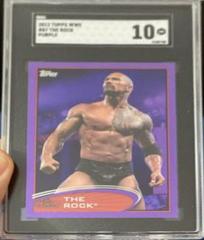 The Rock [Purple] #87 Wrestling Cards 2012 Topps WWE Prices