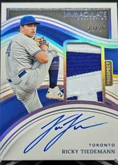 Ricky Tiedemann [Prospect Patch Autograph Holo Silver] #11 Baseball Cards 2023 Panini Immaculate Prices