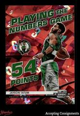 Jayson Tatum [Red Ice] Basketball Cards 2021 Panini Contenders Optic Playing the Numbers Game Prices