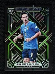 Giacomo Raspadori [Electric Etch Green] Soccer Cards 2021 Panini Obsidian Prices