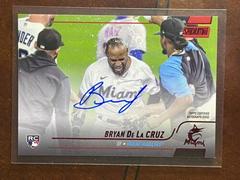 Bryan De La Cruz [Red Foil] Baseball Cards 2022 Stadium Club Autographs Prices