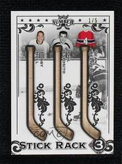 Bobby Hull, Phil Esposito, Jean Beliveau [Platinum] Hockey Cards 2021 Leaf Lumber Stick Rack 3 Prices