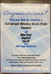 Mike Trout [Missing Black Plate] #GQA-MT Baseball Cards 2022 Topps Gypsy Queen Autographs Prices