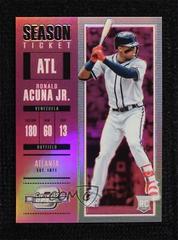 Ronald Acuna Jr [Pink] Baseball Cards 2018 Panini Chronicles Contenders Optic Prices