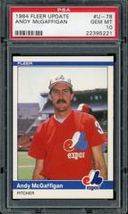 Andy McGaffigan #U-78 Baseball Cards 1984 Fleer Update Prices