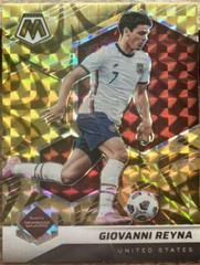 Giovanni Reyna [Reactive Gold] Soccer Cards 2021 Panini Mosaic Road to FIFA World Cup Prices