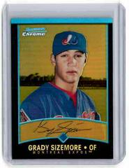 Grady Sizemore [Gold Refractor] #277 Baseball Cards 2001 Bowman Chrome Gold Prices