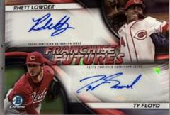 Ty Floyd, Rhett Lowder #FFDA-LF Baseball Cards 2023 Bowman Draft Franchise Futures Dual Autographs Prices