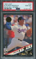 Greg Maddux, Nolan Ryan #19 Baseball Cards 1993 Leaf Gold All Stars Prices