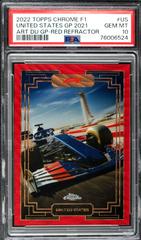 United States [Red] #ADGPC-US Racing Cards 2022 Topps Chrome Formula 1 Art du Grand Prix Prices