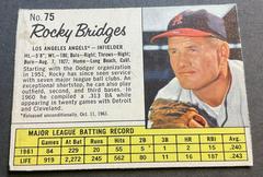 Rocky Bridges [Hand Cut] #75 Baseball Cards 1962 Jell O Prices
