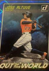 Jose Altuve [Blue] Baseball Cards 2018 Panini Donruss Out of This World Prices