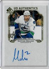 Mattias Ohlund Hockey Cards 2021 SP Authentic UD Autographs Prices