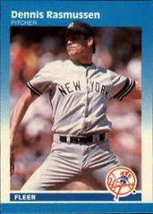 Dennis Rasmussen #86 Baseball Cards 1987 Fleer Mini Prices