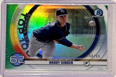 Brady Singer [Green Refractor] #BTP62 Baseball Cards 2020 Bowman Chrome Scouts' Top 100 Prices
