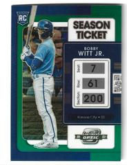 Bobby Witt Jr. [Green] Baseball Cards 2022 Panini Chronicles Contenders Optic Prices