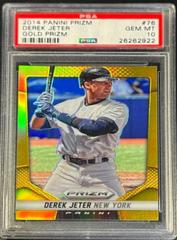 Derek Jeter [Gold Prizm] #76 Baseball Cards 2014 Panini Prizm Prices