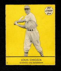 Louis Chiozza [Yellow Background] #3 Baseball Cards 1941 Goudey Prices