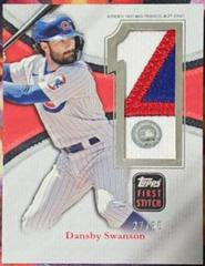 Dansby Swanson [Gold] #FSP-DSW Baseball Cards 2023 Topps Update First Stitch Patch Prices