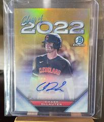 Chase DeLauter [Gold] Baseball Cards 2022 Bowman Draft Class of Autographs Prices