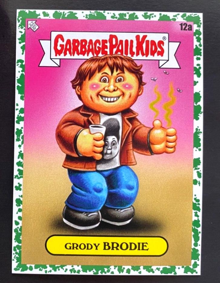 Grody BRODIE [Green] #12a Garbage Pail Kids X View Askew