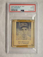 Joe DiMaggio [Hand Cut] #16 Baseball Cards 1948 R346 Blue Tint Prices
