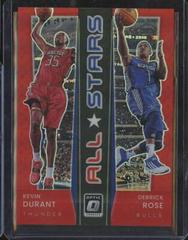Derrick Rose, Kevin Durant [Red] #20 Basketball Cards 2021 Panini Donruss Optic All Stars Prices