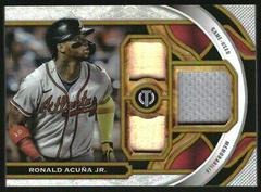 Ronald Acuna Jr. [Gold] #TR-RA Baseball Cards 2023 Topps Tribute Triple Relics Prices