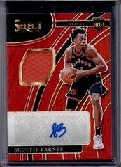 Scottie Barnes [Red Wave] #RJ-SBN Basketball Cards 2021 Panini Select Rookie Jersey Autographs Prices