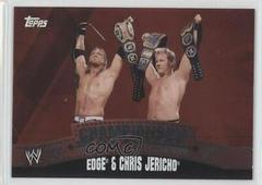 Edge, Chris Jericho Wrestling Cards 2010 Topps WWE Championship Material Prices