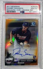 Dansby Swanson [Chrome Orange Refractor] #CRA-DS Baseball Cards 2017 Bowman Rookie Autographs Prices