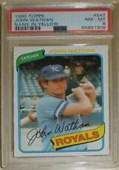 John Wathan [Name in Yellow] Baseball Cards 1980 Topps Prices