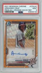 Armando Cruz [Orange Wave Refractor] #CPA-AC Baseball Cards 2021 Bowman Chrome Prospect Autographs Prices