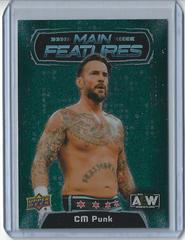 CM Punk [Green] Wrestling Cards 2022 Upper Deck AEW Main Features Prices