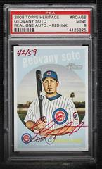 Geovany Soto [Red Ink] Baseball Cards 2008 Topps Heritage Real One Autographs Prices