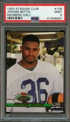 Jerome Bettis [Members Only] #108 Football Cards 1993 Stadium Club Prices