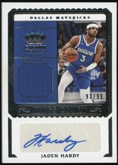 Jaden Hardy #8 Basketball Cards 2023 Panini Crown Royale Kings Court Jersey Auto Prices