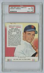 Mickey Vernon #12 Baseball Cards 1955 Red Man Tobacco Prices