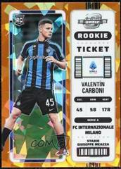 Valentin Carboni [Orange Ice] #292 Soccer Cards 2022 Panini Chronicles Serie A Prices