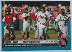 Yadier Molina, Adam Wainwright, Albert Pujols [Blue] #1000 Baseball Cards 2022 Topps Now Prices