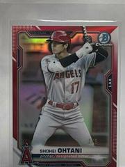 Shohei Ohtani [Red Refractor] #27 Baseball Cards 2021 Bowman Chrome Prices