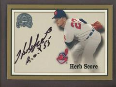 Herb Score [Autographed Roy '55] Baseball Cards 2000 Fleer Greats Prices