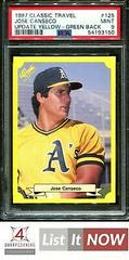 Jose Canseco [Green Back] #125 Baseball Cards 1987 Classic Travel Update Prices