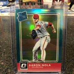 Aaron Nola [Aqua] #37 Baseball Cards 2016 Panini Donruss Optic Prices